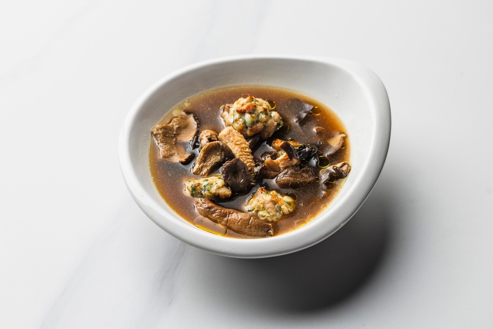 Meatball and mushroom soup